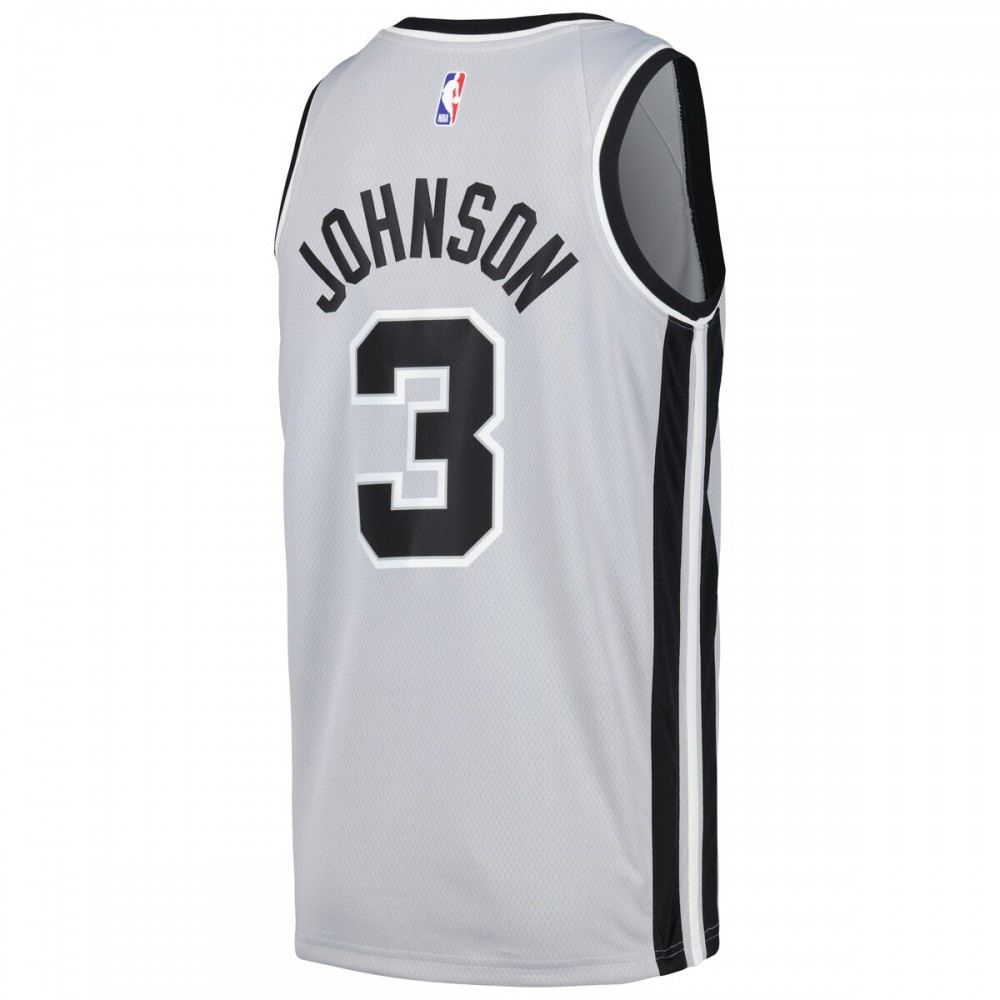 Keldon Johnson San Antonio Spurs Swingman Player Jersey - Statement Edition - Silver-Pro Kit Vault | Brand New 26/27 Sports Jerseys